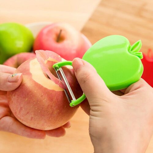 1pc Practical Mini Foldable Apple-shaped Peeler Fruit Parer Peeler Fruit Peeler Grater Vegetable Slicer Kitchen Accessories