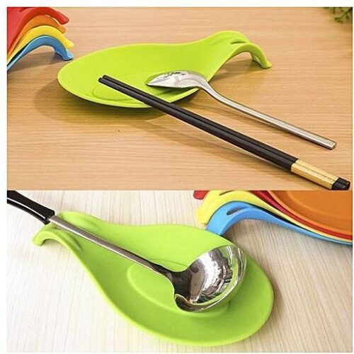 1pc Spoon Holder Kitchen Cooking Tools Spoon Rest Utensil Spatula Holder Heat Resistant Storage Shelves Kitchen Accessories