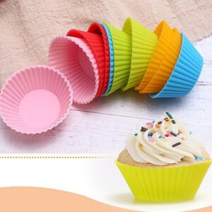 Pack of 5 Silicone Cake Cupcake Liner Baking Cup Mold Muffin Round Cupcake Tool Bakeware Baking Kitchen Pastry Tools