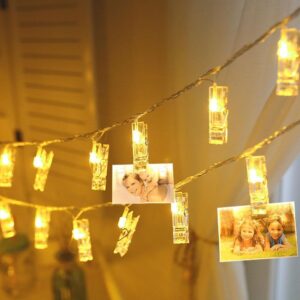 20 Clip Fairy Led Light - Photo Card Wall Clip Fairy Led String Light - Pack Of 20 Clips