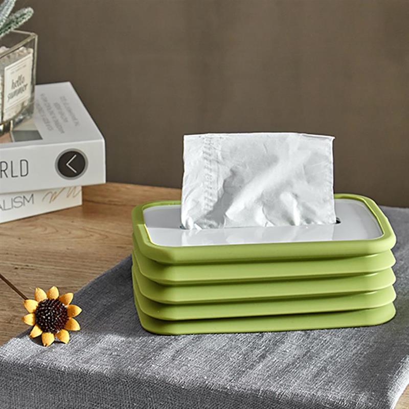 Compressible Silicone Tissue Box Kitchen Tissue Holder Foldable Baby Wipes Paper Boxes Home Living Room Kitchen Napkin Organizer available in Pakistan3