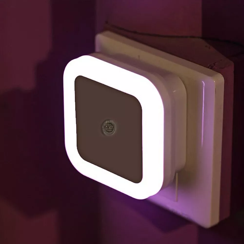 Mini Sensor LED Wall Night Light Lights Auto OnOff Lamp