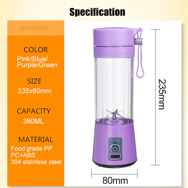 Portable Juicer Blender Rechargeable Juice Cup Blender InMall