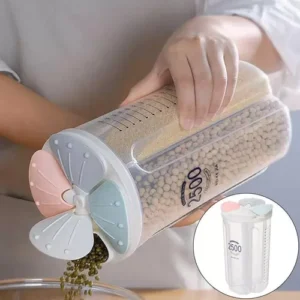 Kitchen Storage Box Food Storage Tank Moisture-Proof Sealed Cans Transparent Organizers 2500ML