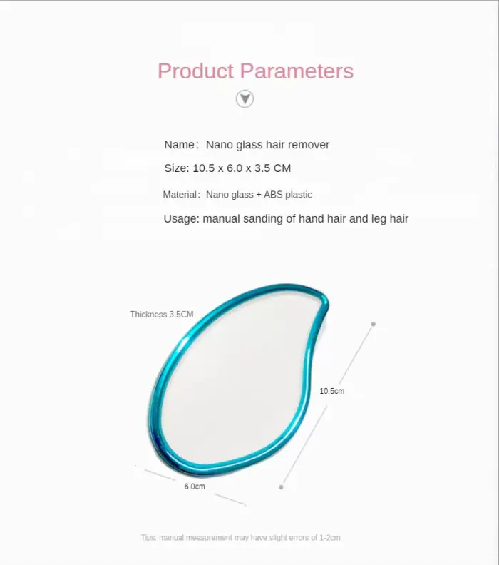 Crystal Physical Hair Removal Eraser Glass Hair Remover Painless Epilator