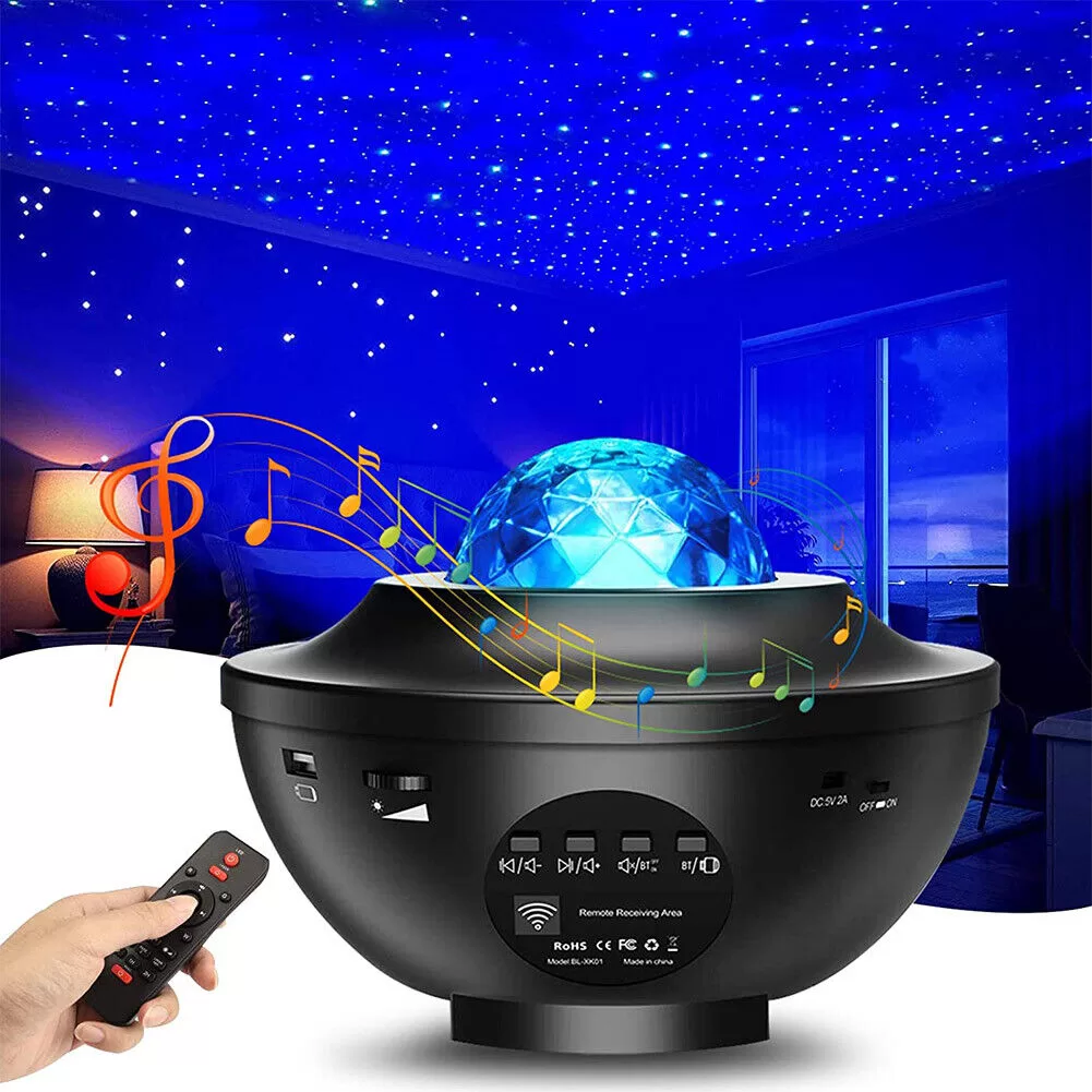 Galaxy projector Night Light Table Lamp Music Starry Water Wave