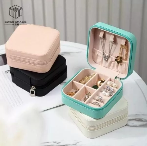 Leather Jewellery Organizer Box for Traveling Hair Accessories Jewelry Box