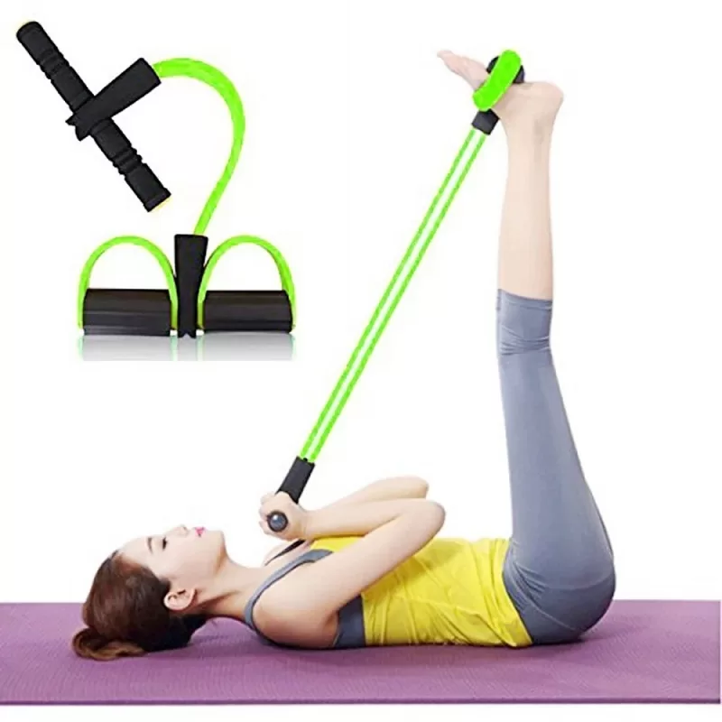 Yoga Fitness Foot Pedal Resistance Band Elastic Sit-Up Pull Rope