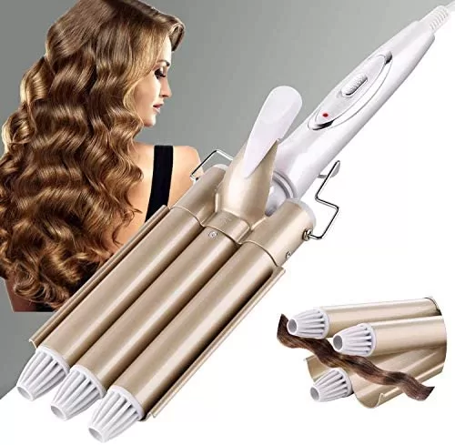 3 Barrel Curling Iron Wand Ceramic Hair Waver Curler Iron