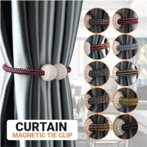 Magnetic Curtain Tie Clip Strap Magnet Pearl Ball