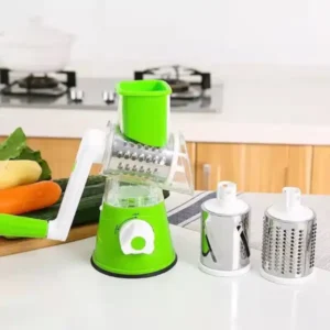 Manual 3 in 1 Table Top Drum Grater Rotary Cheese Grater Slicer Grinder