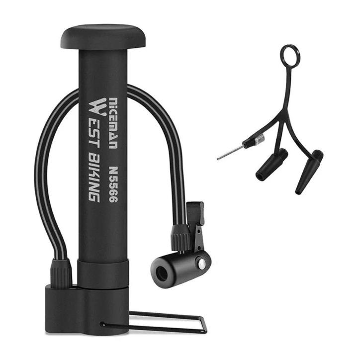 Mini Bike Air Pump High Pressure 80 PSI Bicycle, Bikes Motorcycles and Sports Balls